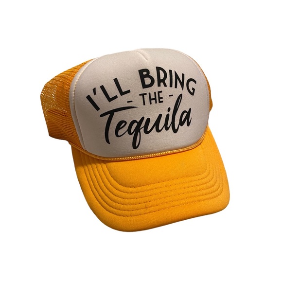 I’ll Bring The Tequilla Hat - Women’s Fun Trucker Style Cap - One Size - Yellow - Picture 3 of 7